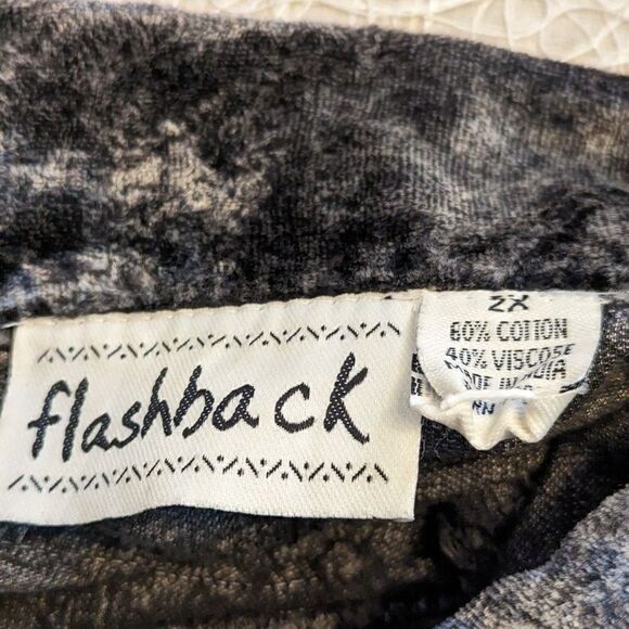 Flashback Couture Dark Grey Velvet Shirt - Picture 6 of 6